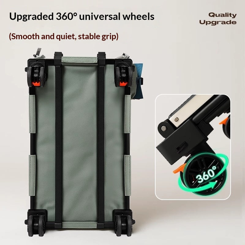 Portable chariot roulant avec poignée grande capacité