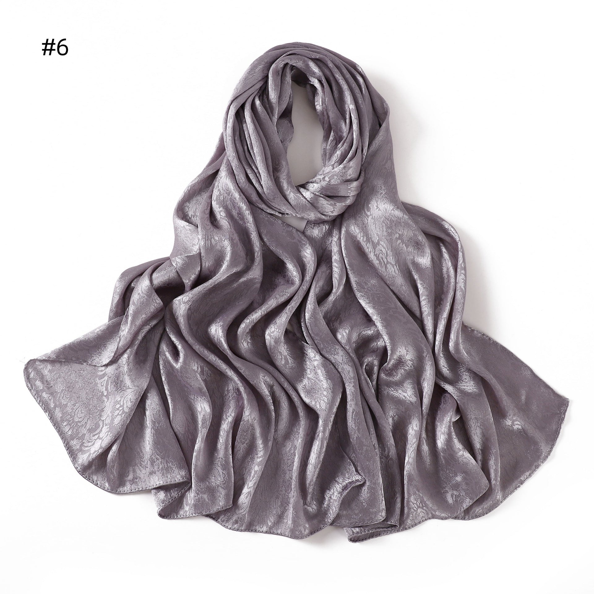 Femmes Satin Patterned Jacquard Headcarf