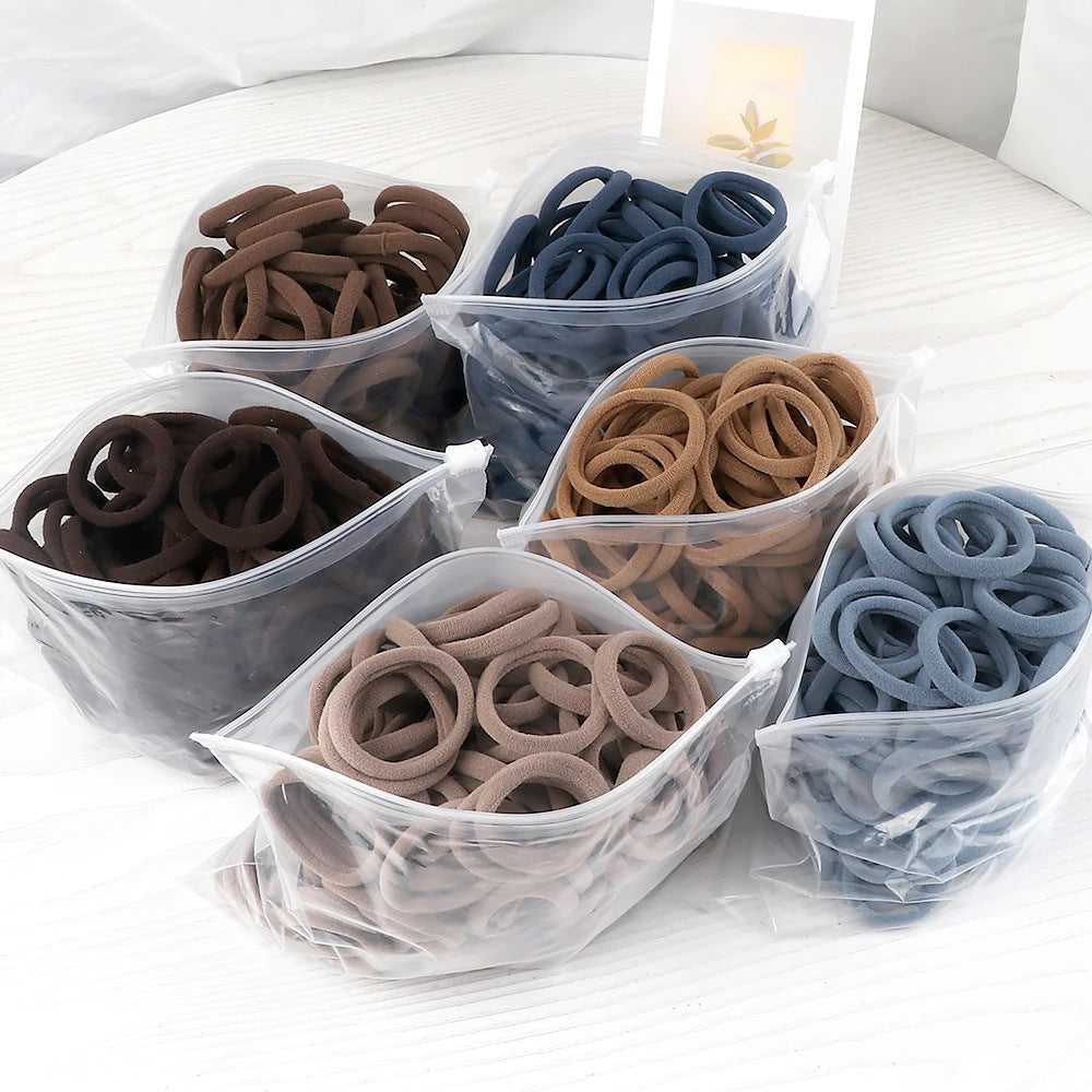 Serviette Anneau Bandes de cheveux 4cm Solid Couleur Élastique Rope de cheveux femelle Hauteur Accessoire de cheveux pour P