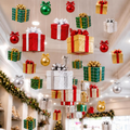 Décorations de plafond suspendu de Noël Balle et boîte cadeau Cutout
