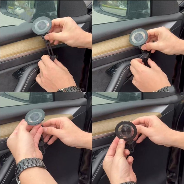 360 Support de téléphone de porte réglable en alliage rétractable pour Tesla Model 3