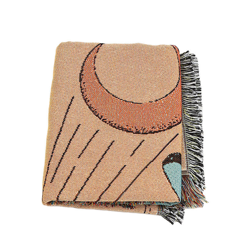 Retro chambre Canapé lancer couverture Illustration couverture