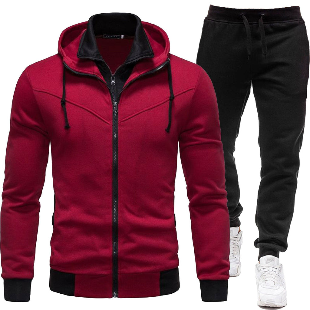 Veste de patchwork sport et pantalons à manches longues occasionnels