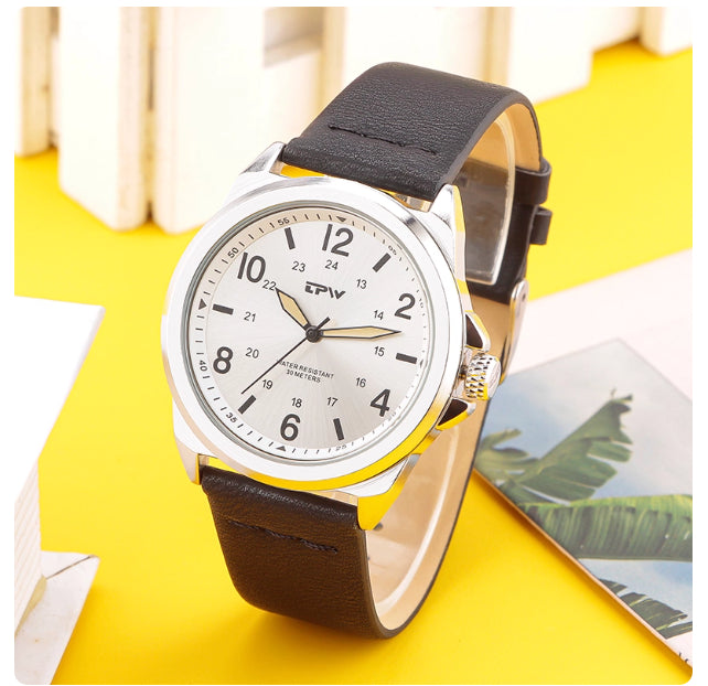 Montre Quartz simple rétro légère et résistante à l'usure