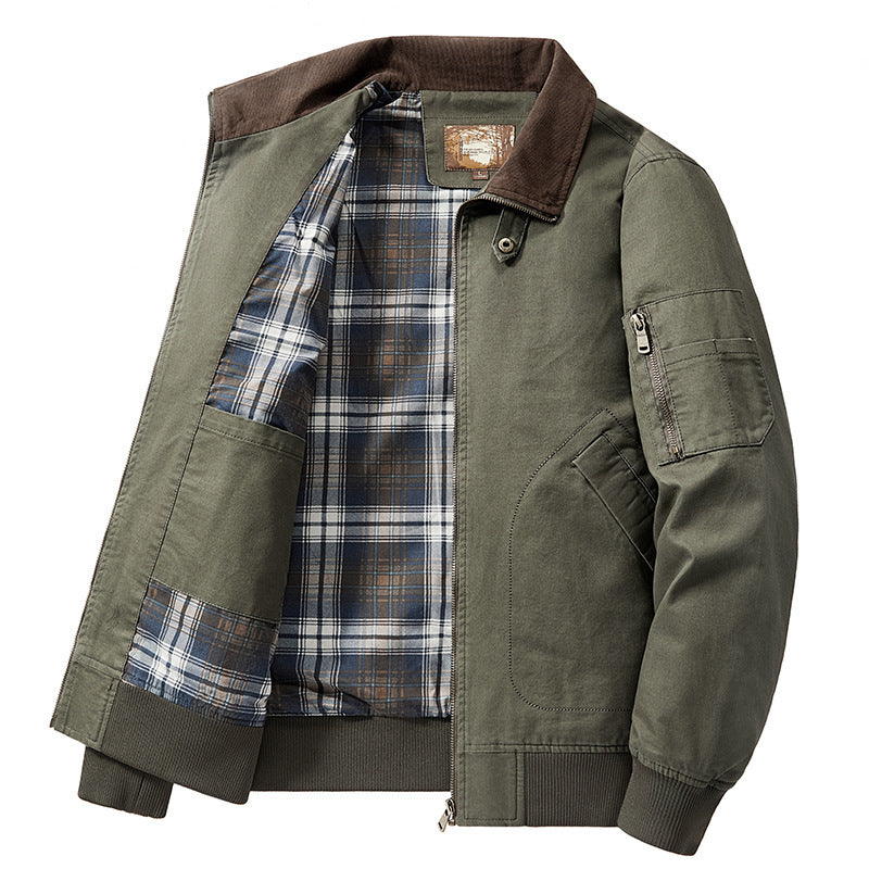 Veste de vol en coton lavé pour hommes