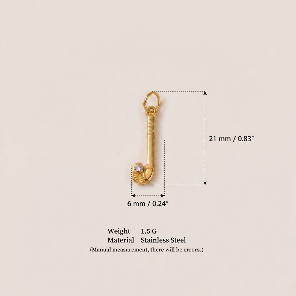 Accessoire pendentif géométrique en acier inoxydable