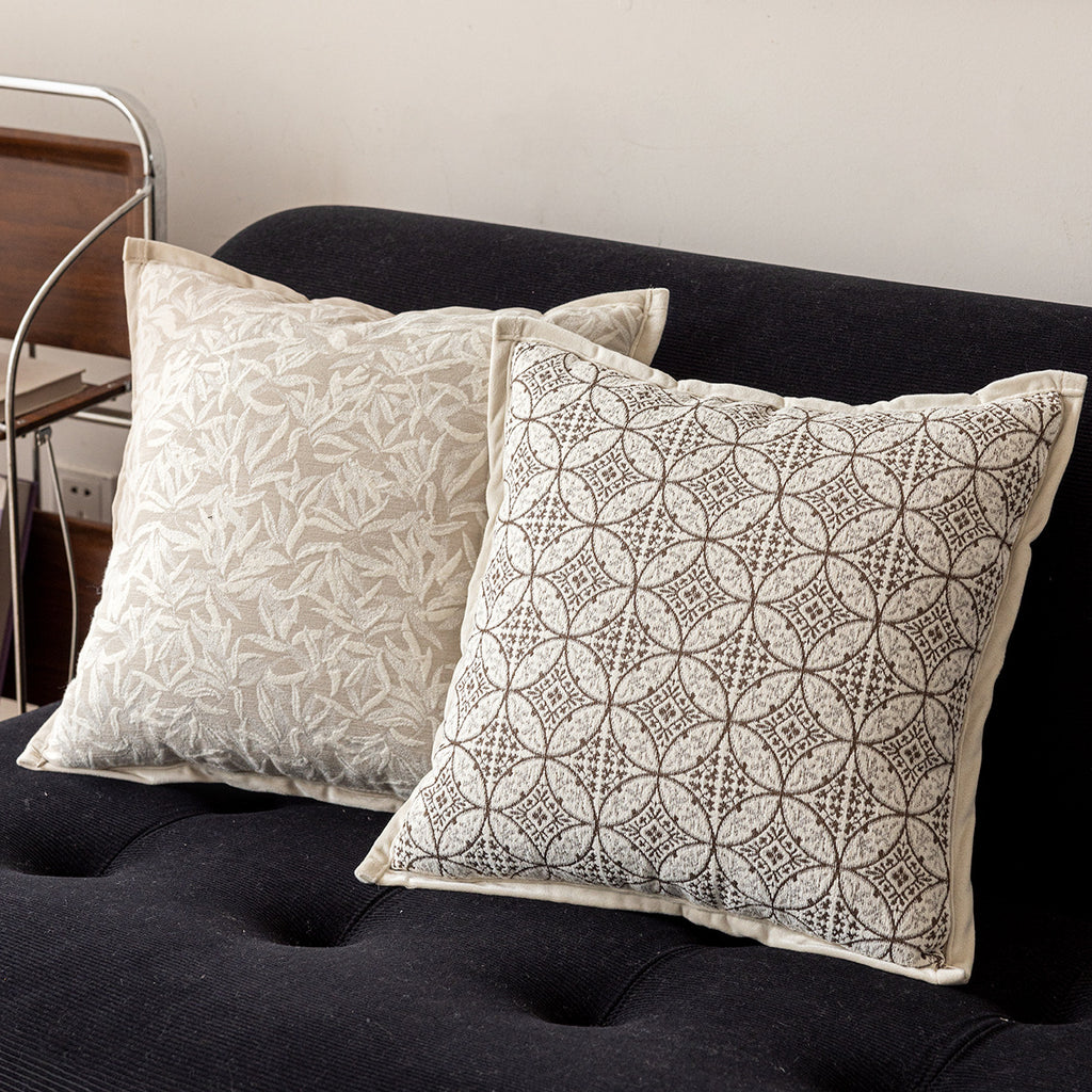 Revêtement de coussin de canapé sophisticé retro à style crémeux