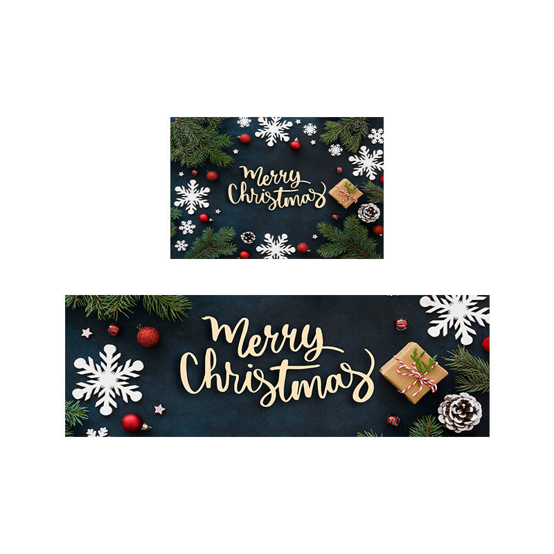 Tapis de porte décoratif de Noël festive