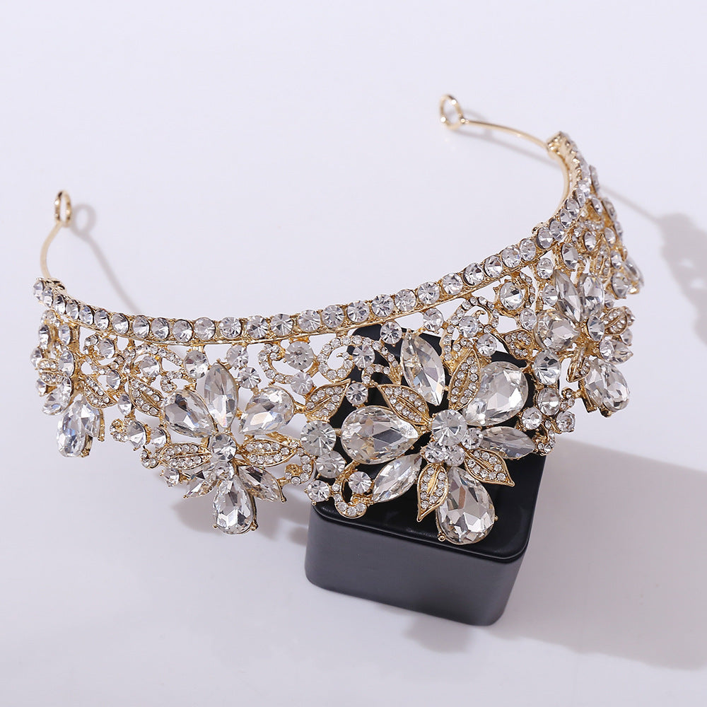Feuilles Strass Couronne Cheveux Accessoire Bandeau