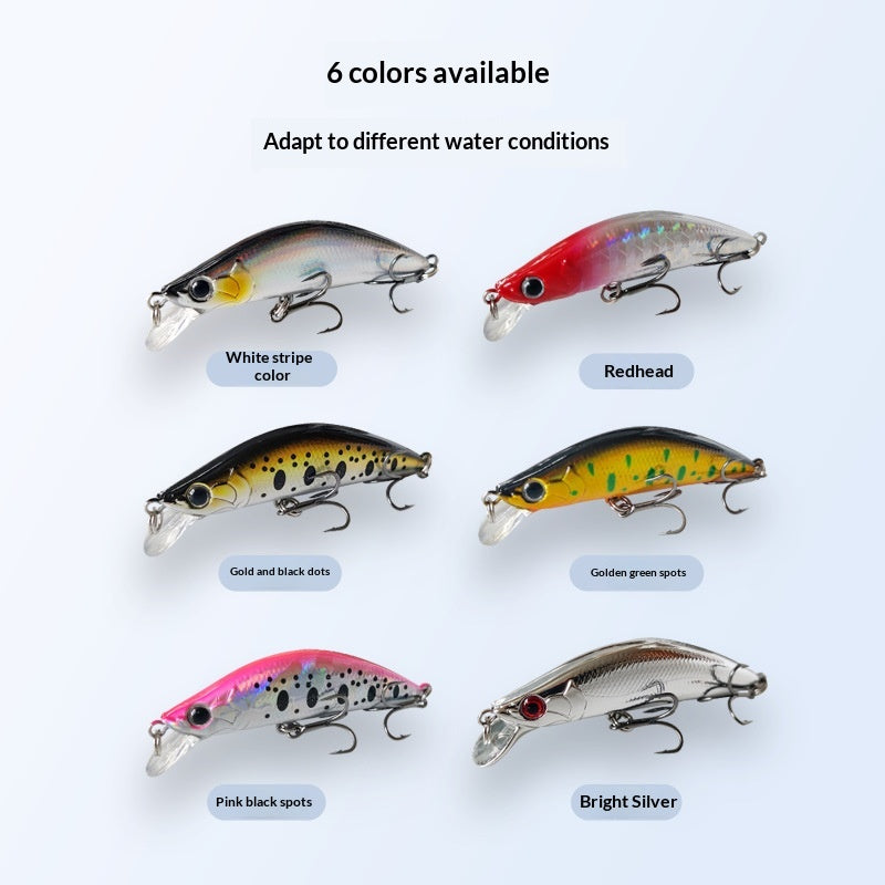 Twitching Sinking Micro Lure avec un seul crochet adapté à toutes les couches d'eau