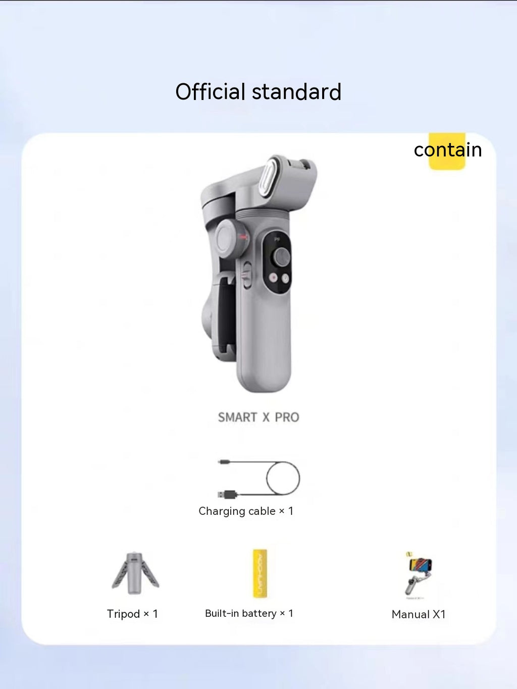 Stabilisateur PTZ mobile Pro Intelligent Trois axes Anti-shake