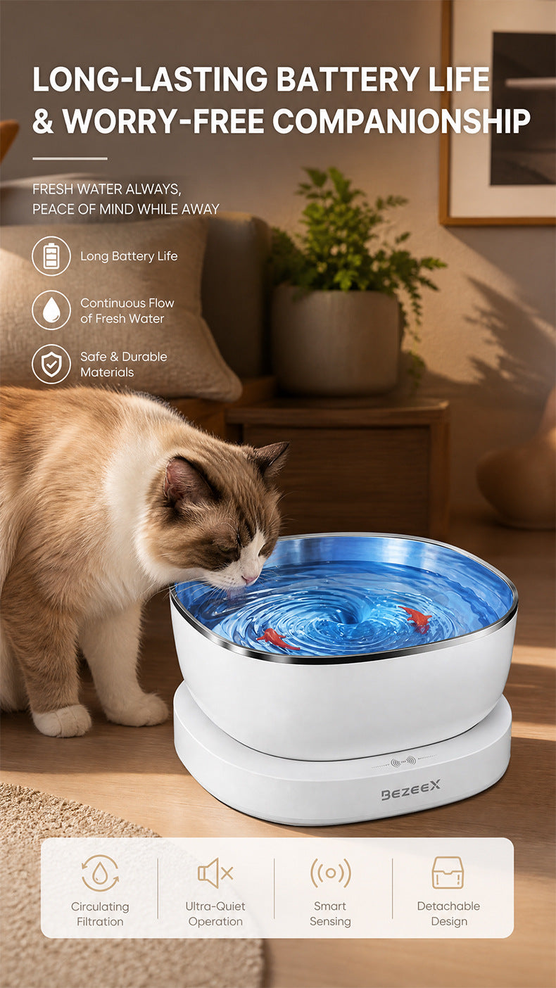 Fontaine d'eau pour animaux intelligents