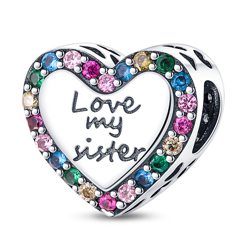 Bricolage Sœur Perle en forme de coeur Pendentif bijoux Accessoire