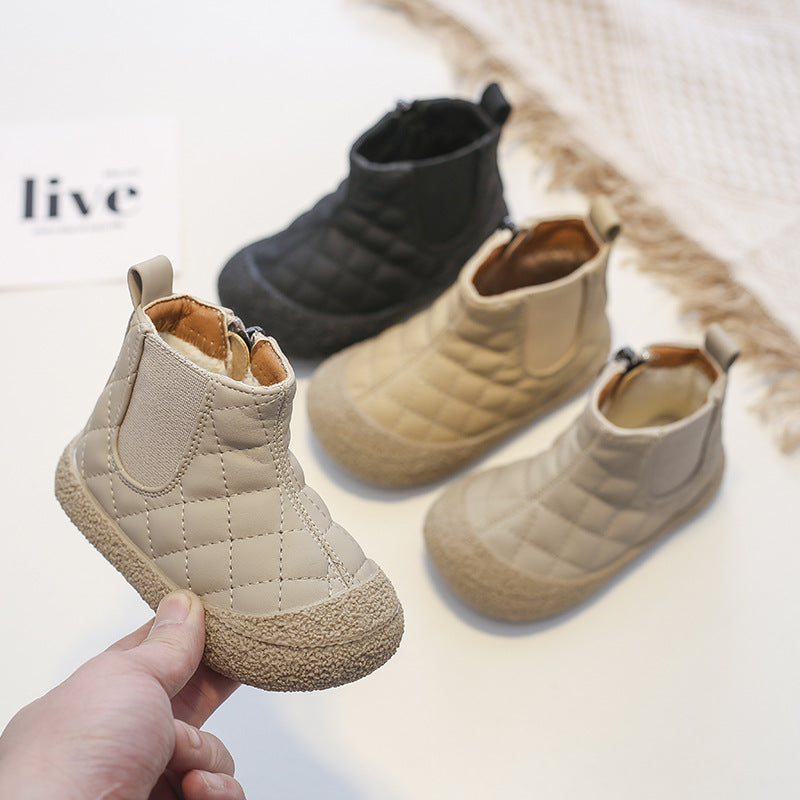 Bottes de coton confortables et chaudes pour enfants