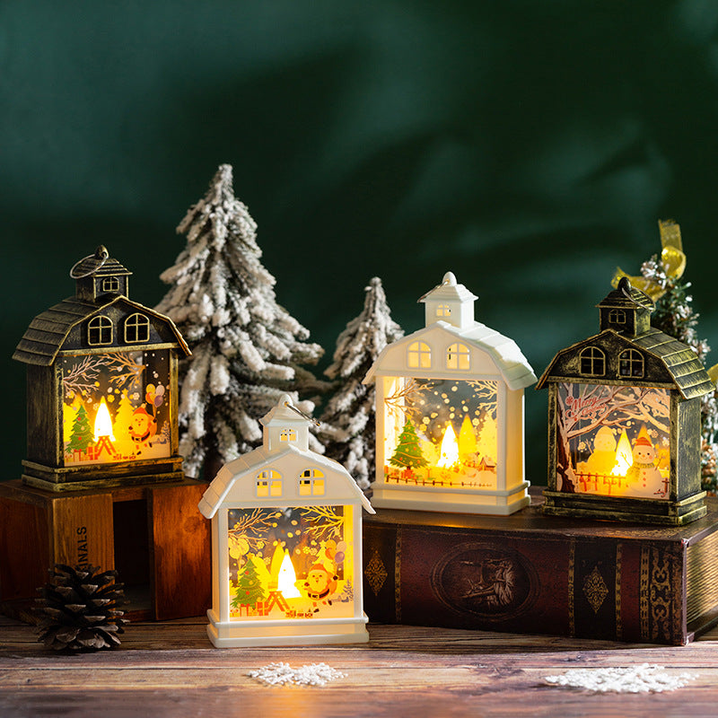 Décorations de Noël Rétro Satchel Night Light Ornements de Noël Arbre suspendu Vent