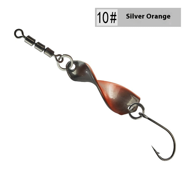 Lure Haute Vitesse Swivel Spiral Tossing Rotation Lure de métal brillant