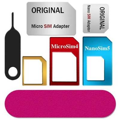 Metal SIM Support Sleeve Card Slot Standard pour Micro SIM Phone Restorer Aluminium Alliage Fiv