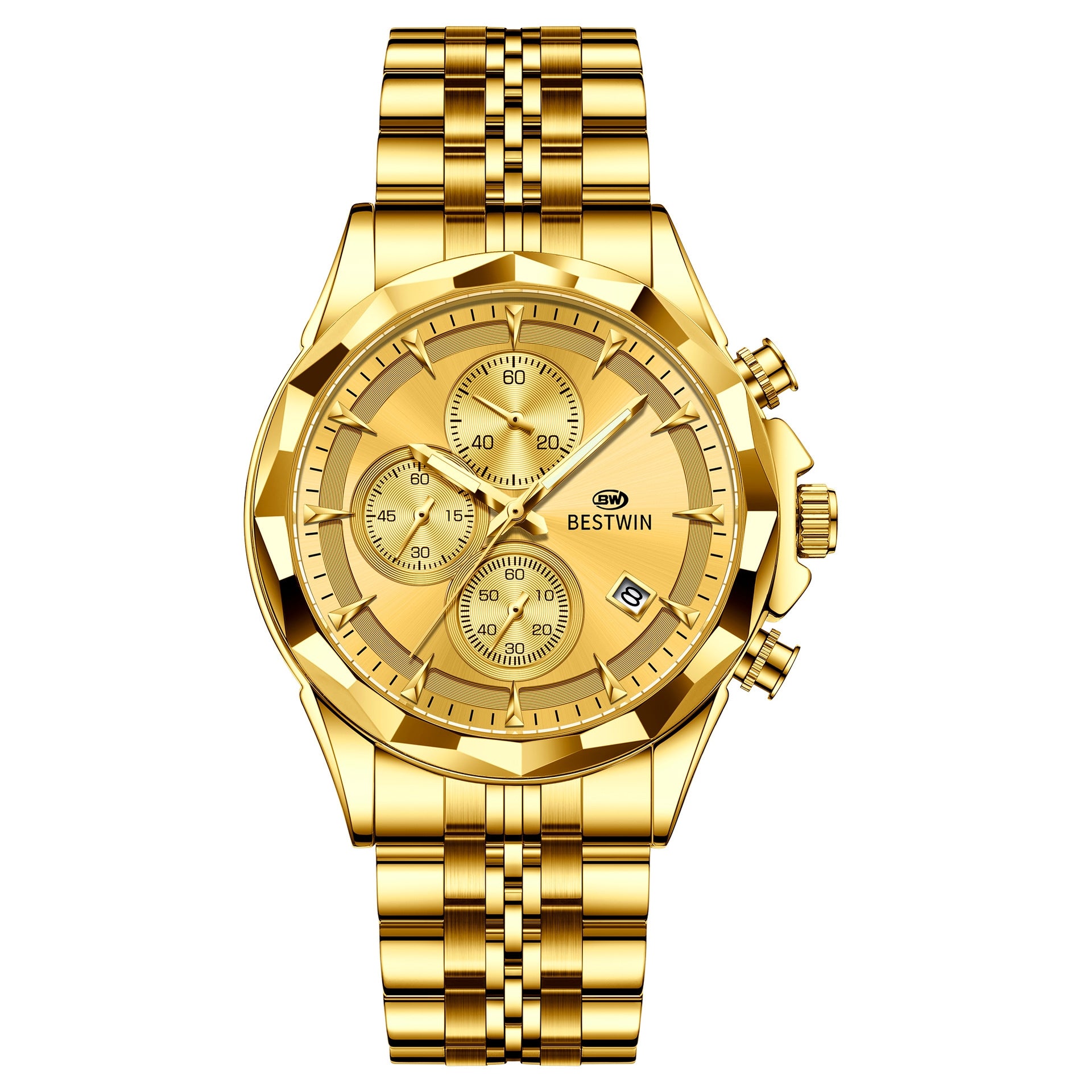 Homme Lumineux Montre personnalisée à six mains Élégante et accrocheuse