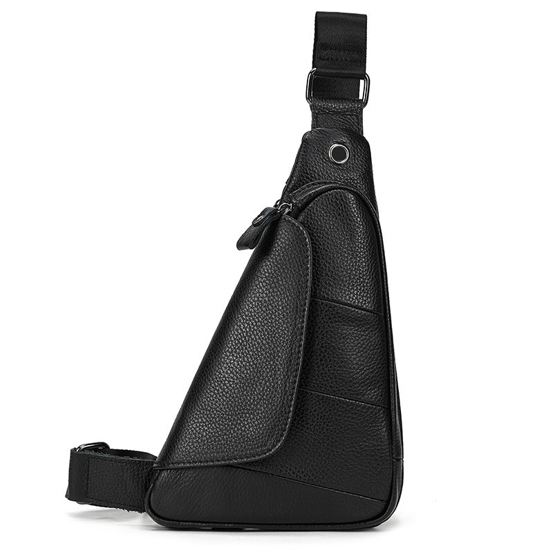 La mode créative cuir sac poitrine homme