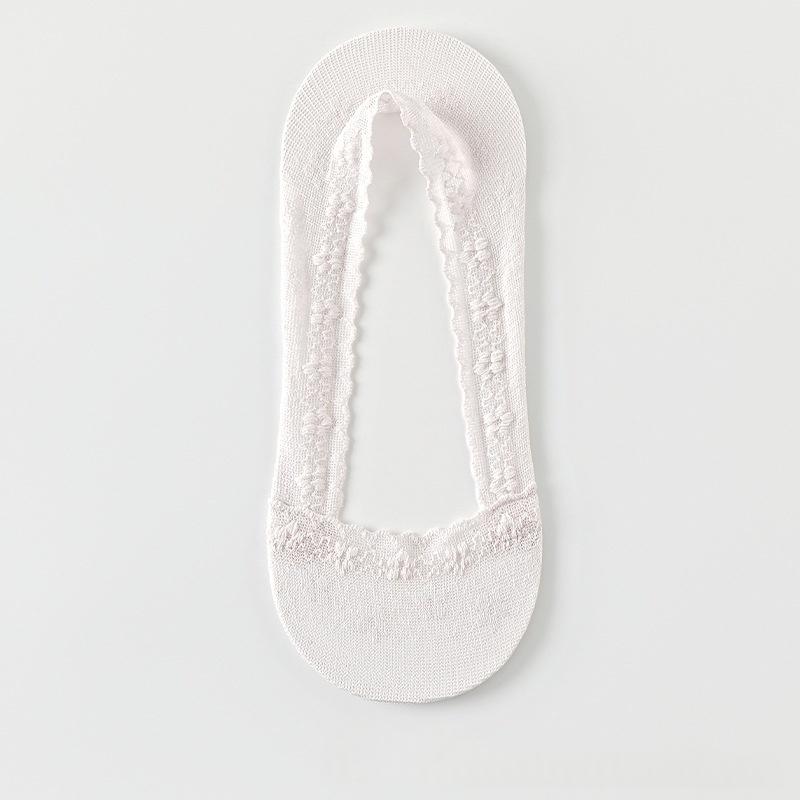 Femmes Dentelle Chaussettes invisibles Fine respirable avec tige de dentelle pour prévenir le glissement