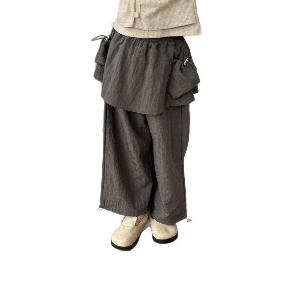 Pantalons décontractés avec rideau de pet pour enfants
