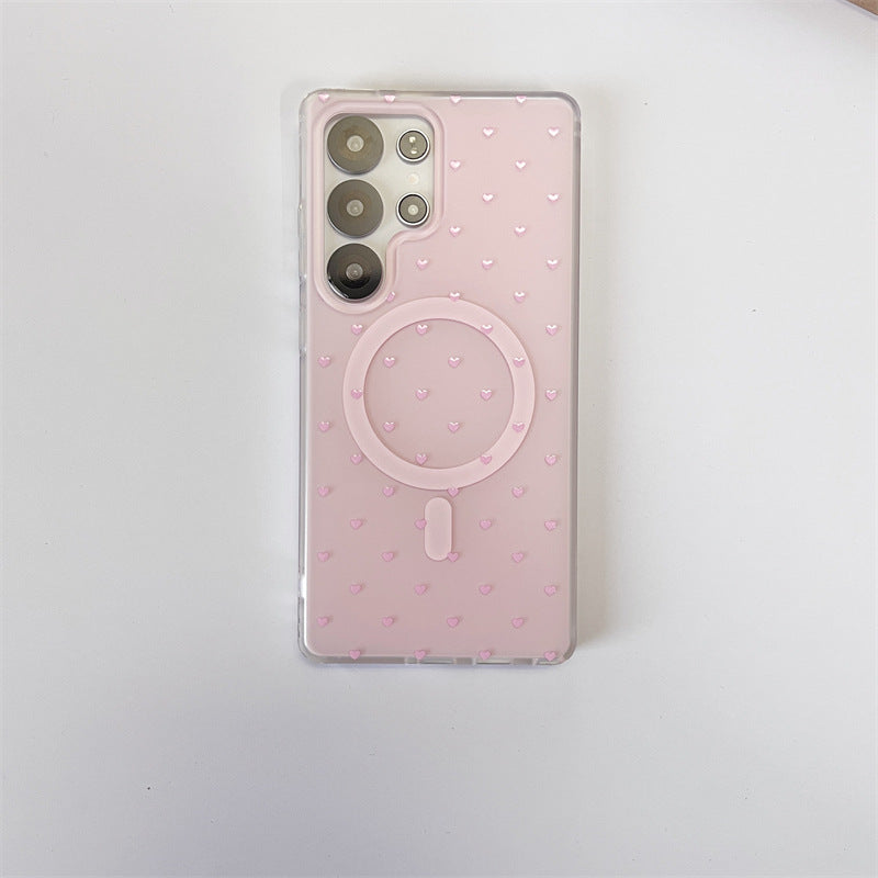 Ins Full Screen Small Love Mobile Phone Magnetic Shell