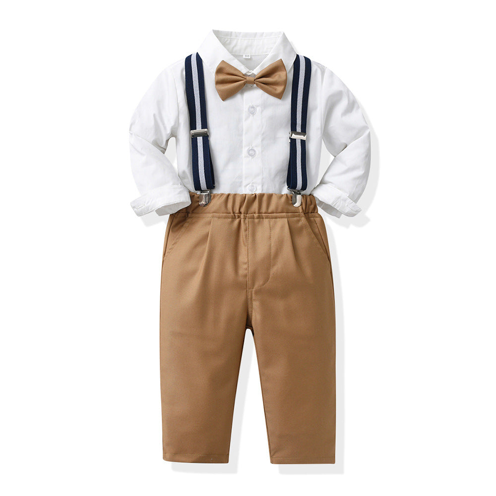 Clip-on enfant Suspender Pantalons Deux-Piece Set Fashion Kids' Outfit