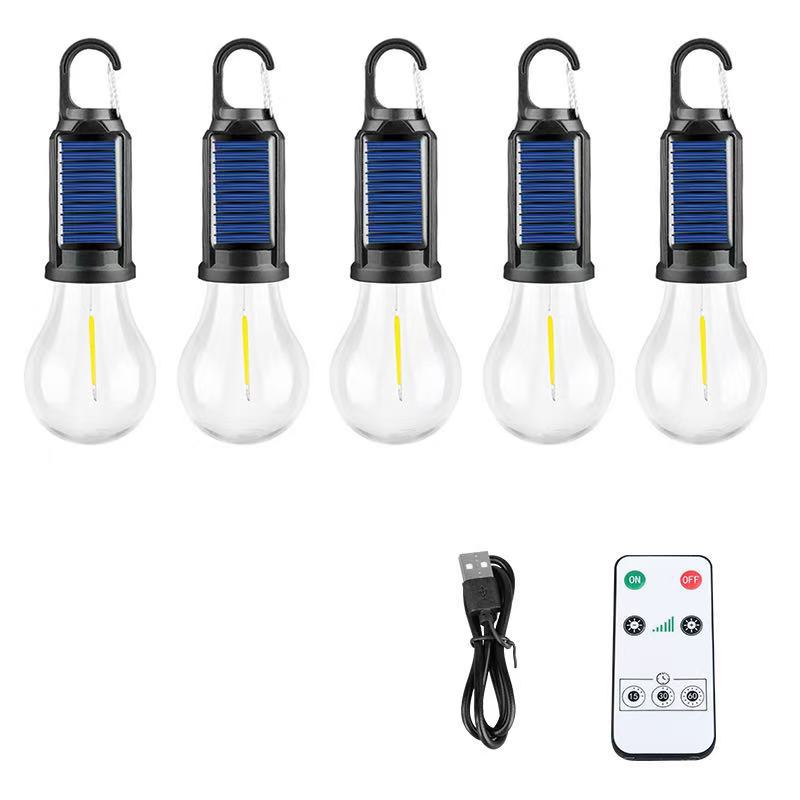 Éclairage d'ampoule solaire extérieure chaude