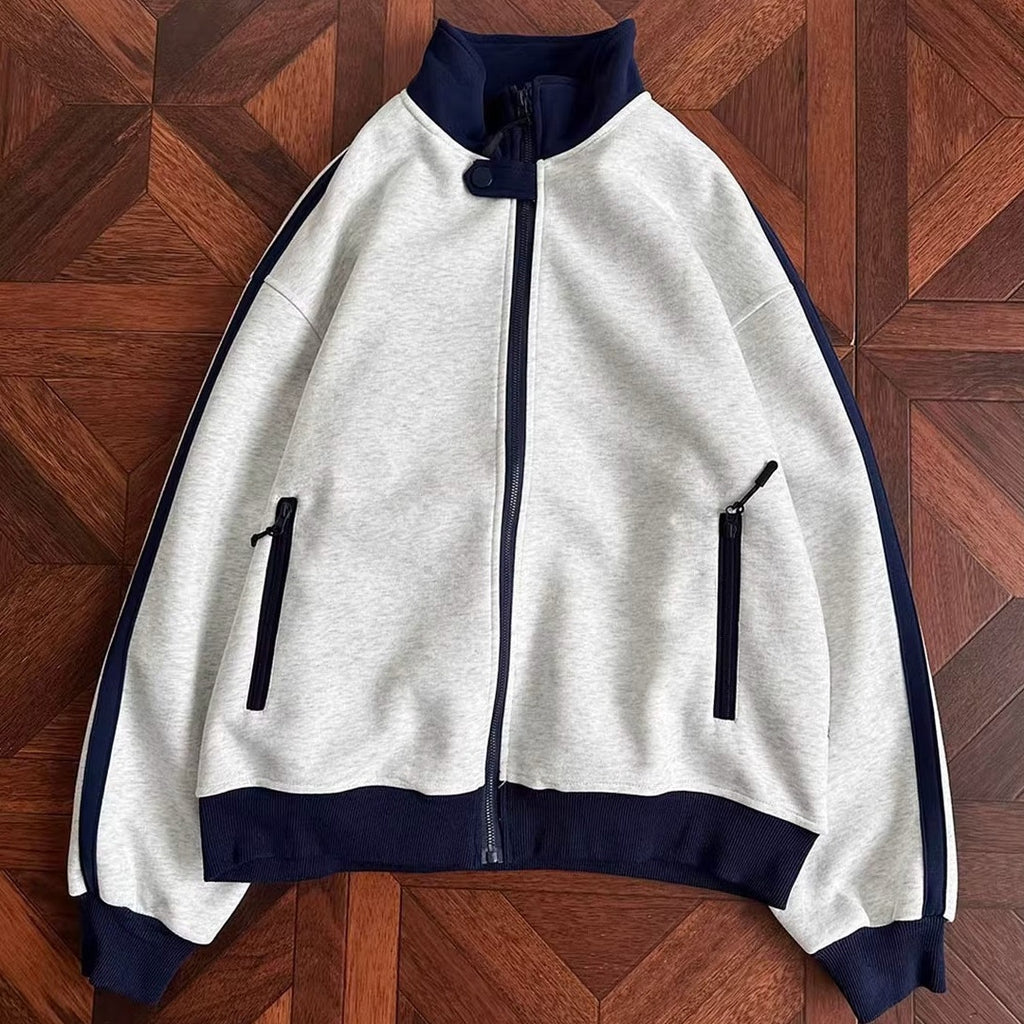 Élégant Capuche de Cardigan polyvalent avec un collier debout