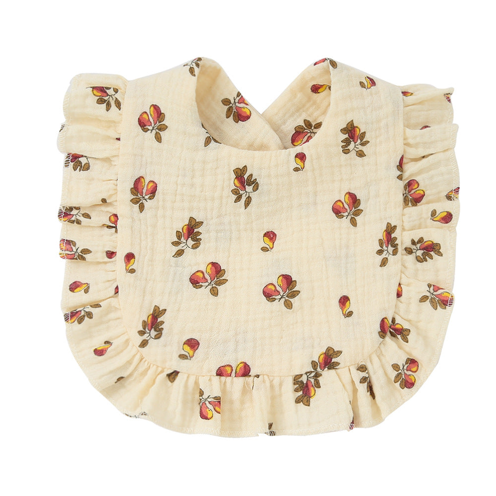Bib de dentelle en coton pur imprimé pour enfants
