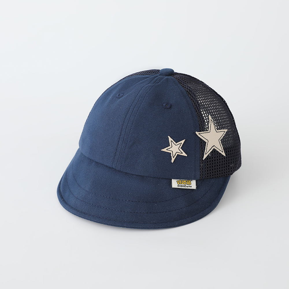 Les garçons et les filles' Pure Color Net tissu Snap Fastener Star Pattern Casquette de baseball est la combinaison