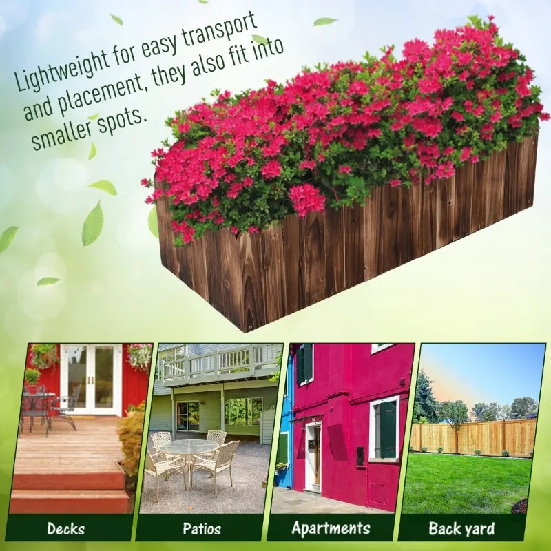 Coffret de planteur surélevé en bois
