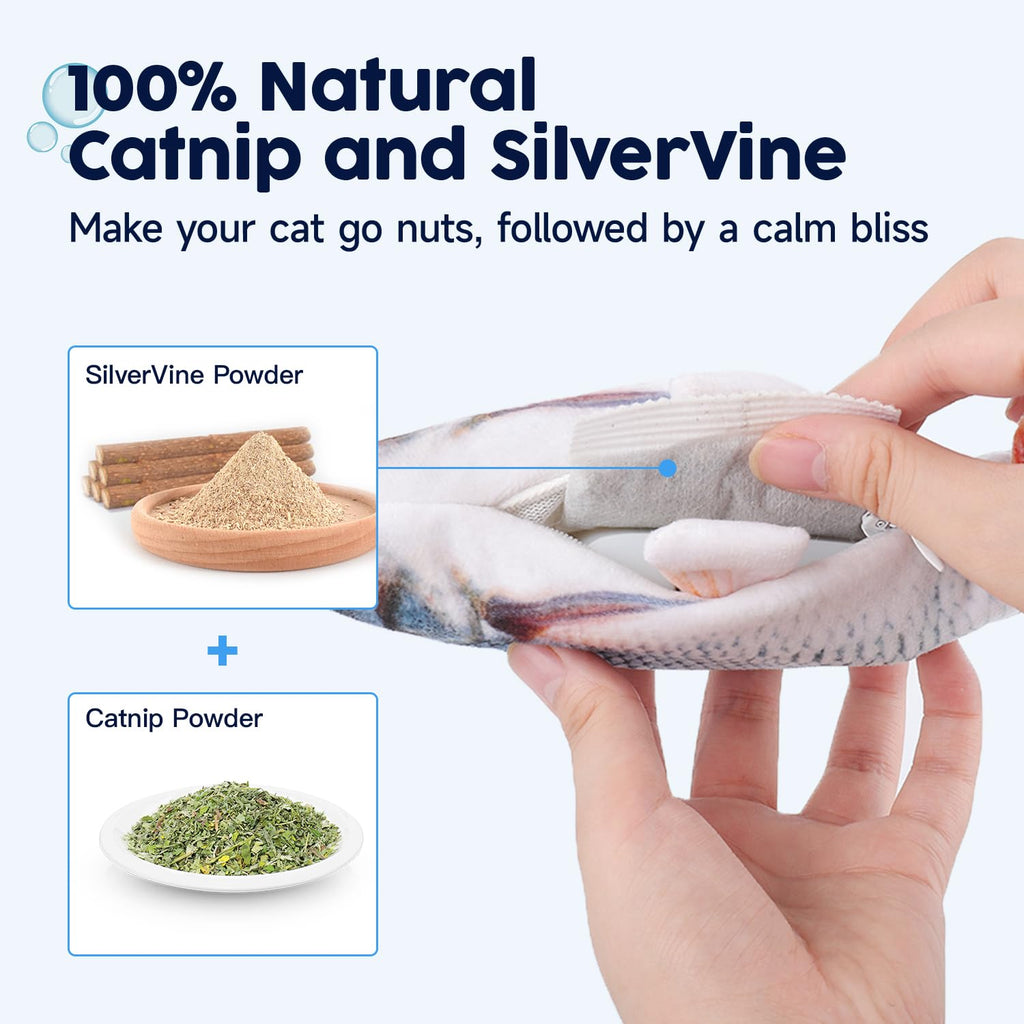 Jouets de chat Floping Poisson avec Catnip