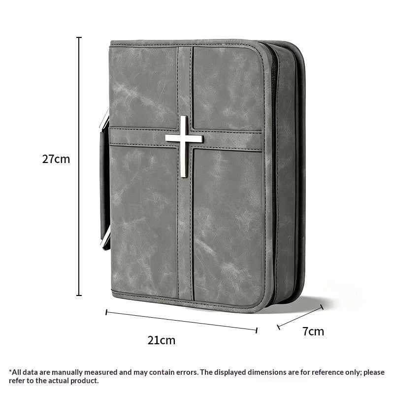 Grand-Capacité Multi-Compartment Livre de prière Couverture PU Ecriture Sac de rangement