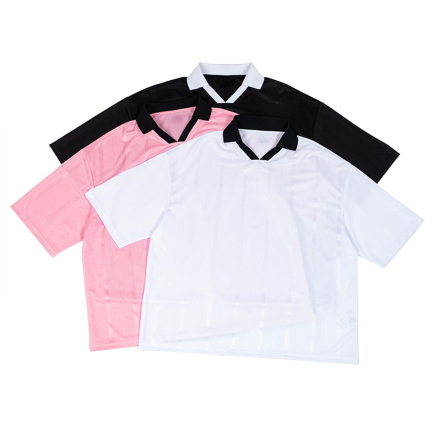 Contrast-collar Jersey Hommes manches courtes Top Sports