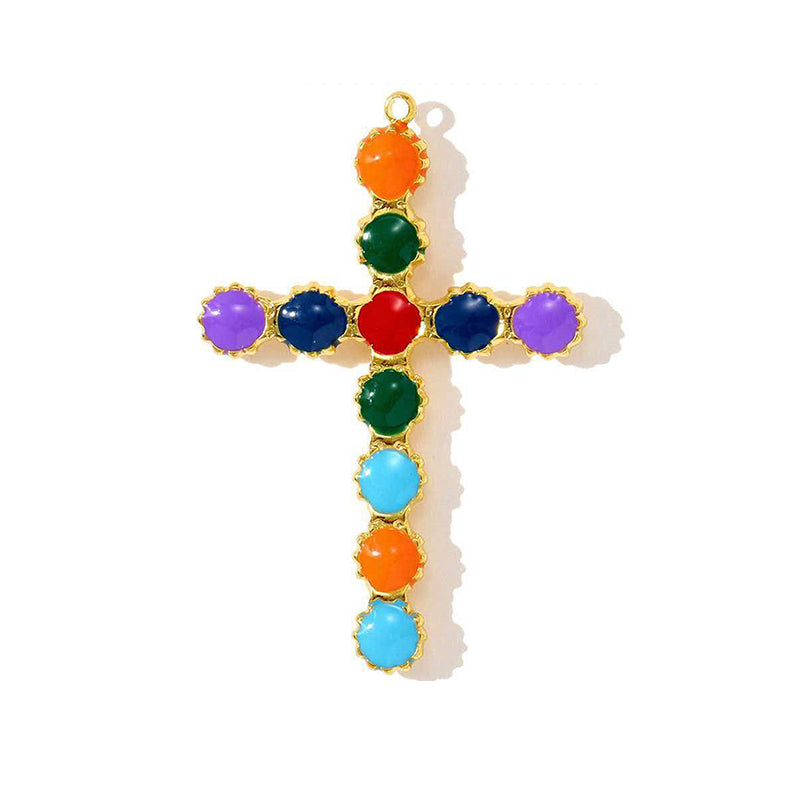 Pendentif en acier inoxydable avec zircon et trempage d'huile