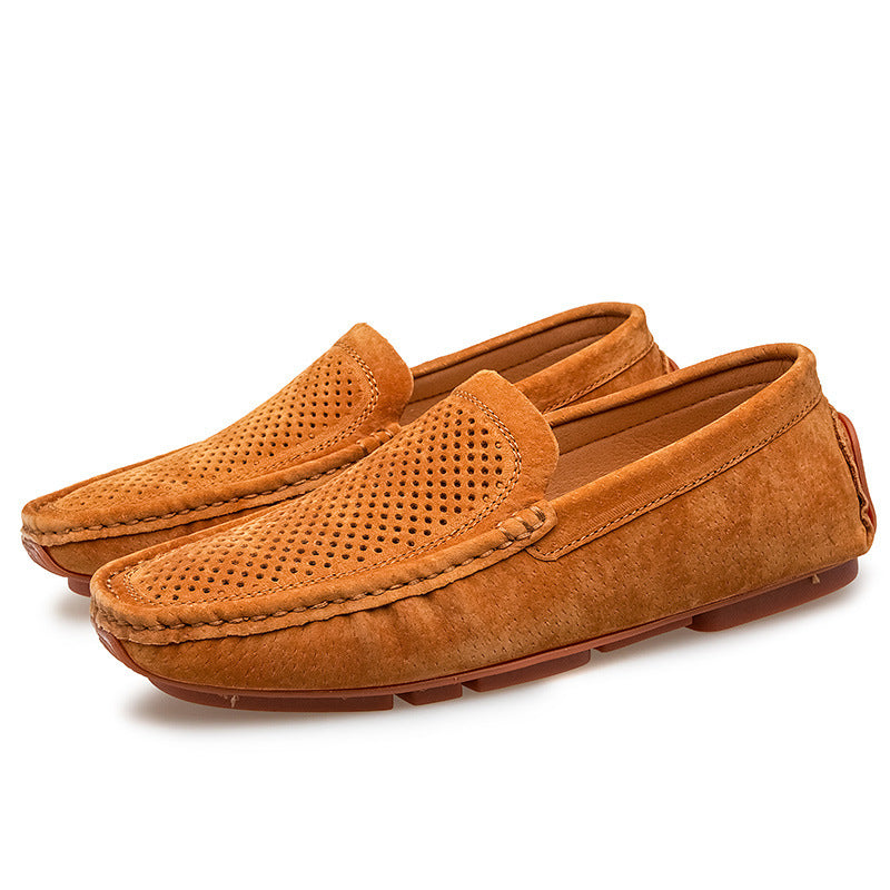 Chaussures Homme d'été en cuir véritable respirant