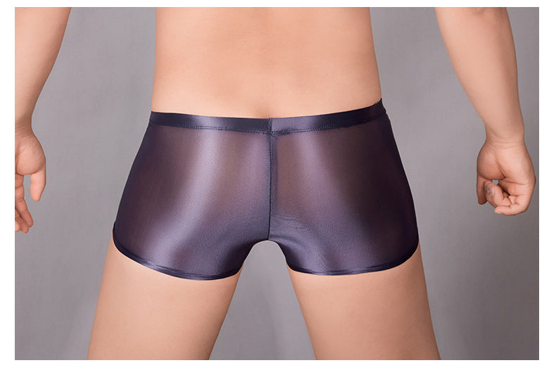 Huile Glossy U Convex Ultra-mince transparent homme confortable stretch Short