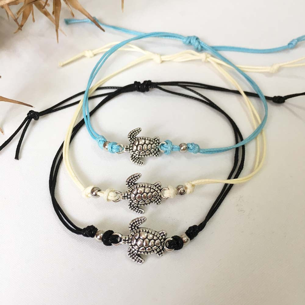 Pendentif de tortue à corde tressée à la mode pour les femmes