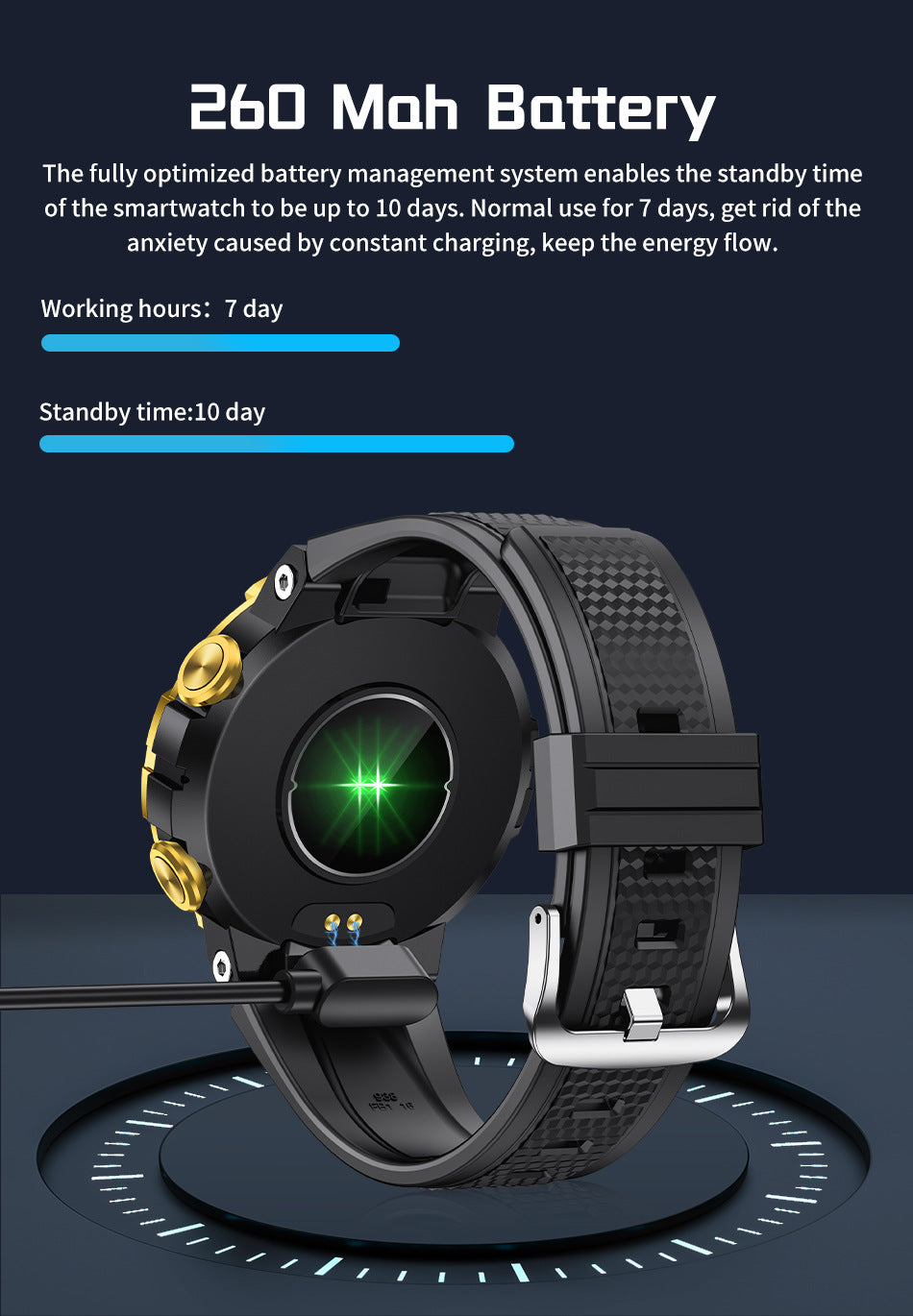 Blood Oxygen Monitoring Sleep Bluetooth Calling Smart Watch
