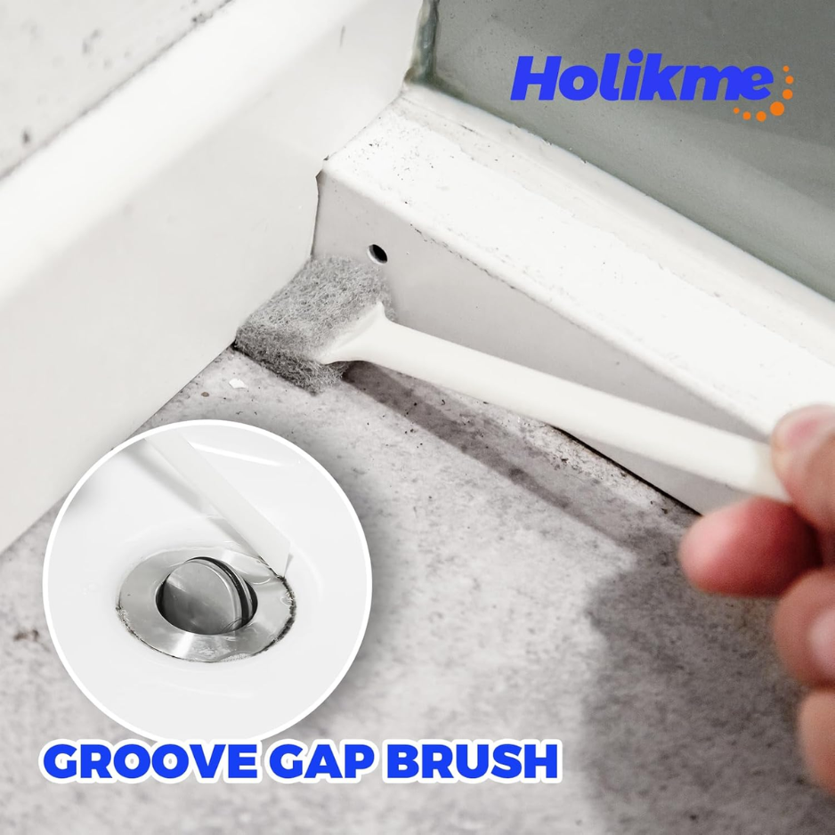 Ensemble de brosses à vaisselle multi-usages Holikme - Outils à frotter vert pour pots