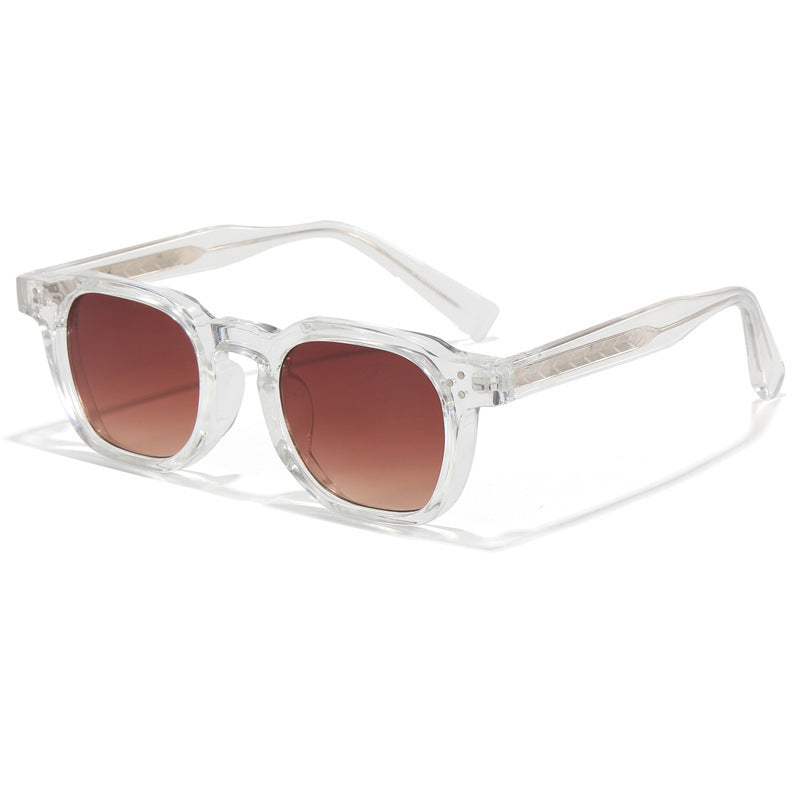 Lunettes de soleil vintage carré épaisses pour hommes femmes
