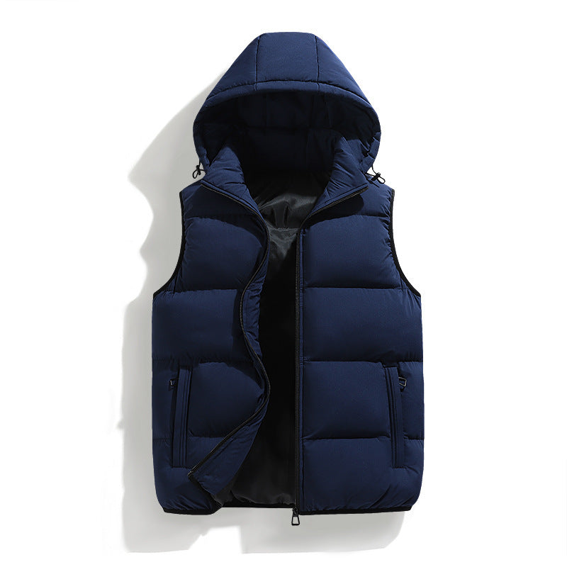 Veste casual mode en coton couleur solide pour hommes