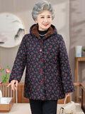 Manteau rembourré en coton d'hiver pour femmes d'âge moyen et âgées
