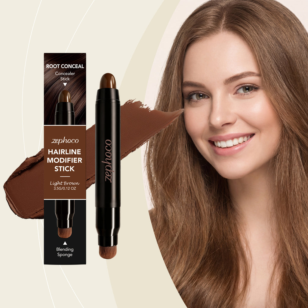 Zephoco Double Find Coiffure Root Touch Up Concealer stylo brun clair pour la couleur quotidienne des cheveux Mod