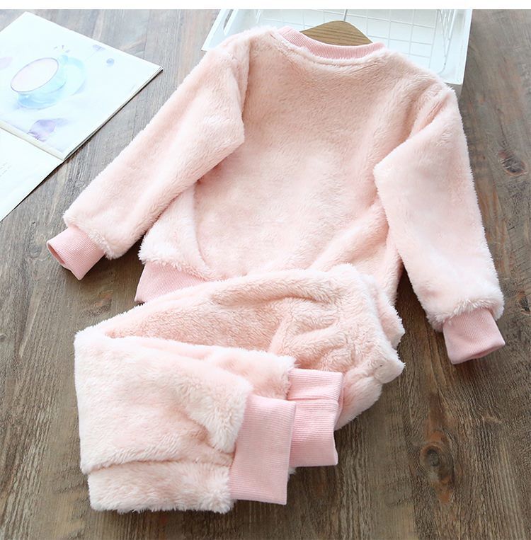 Vêtements de maison en peluche de corail épais pour enfants