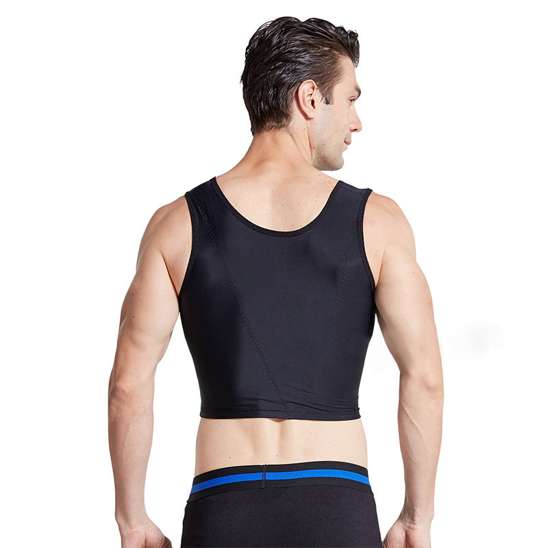 Volcanic Stone Corps des hommes Traceless Shaping Vest poitrine serré poitrine plat garçons gros