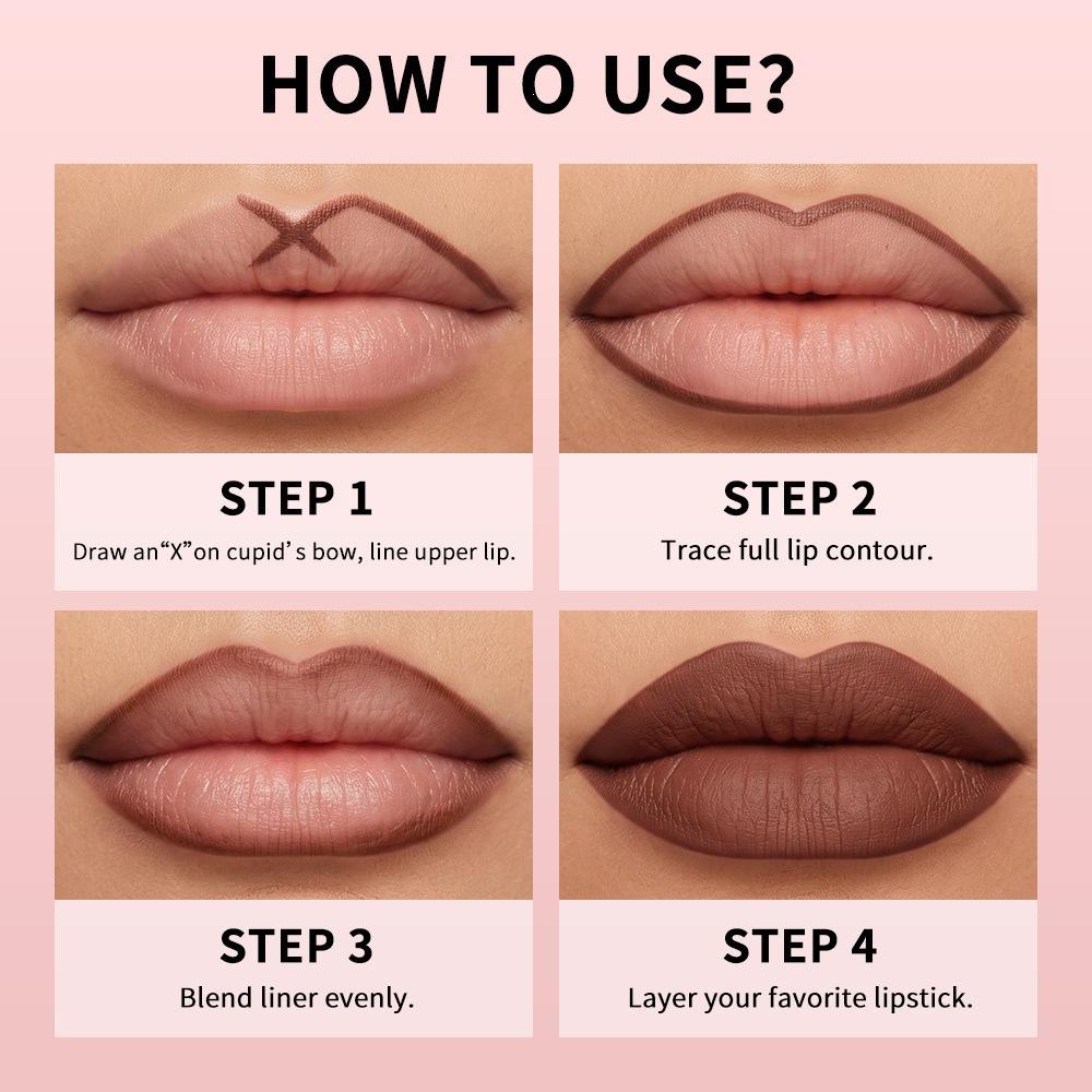 Maquillage des lèvres Matte Soft-matte longue durée Qui définit les lèvres