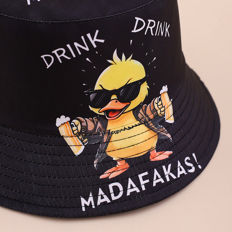 Men's and Women's Multi-usage Imprimé en forme de lettre style Canard jaune Casual Fisherman H