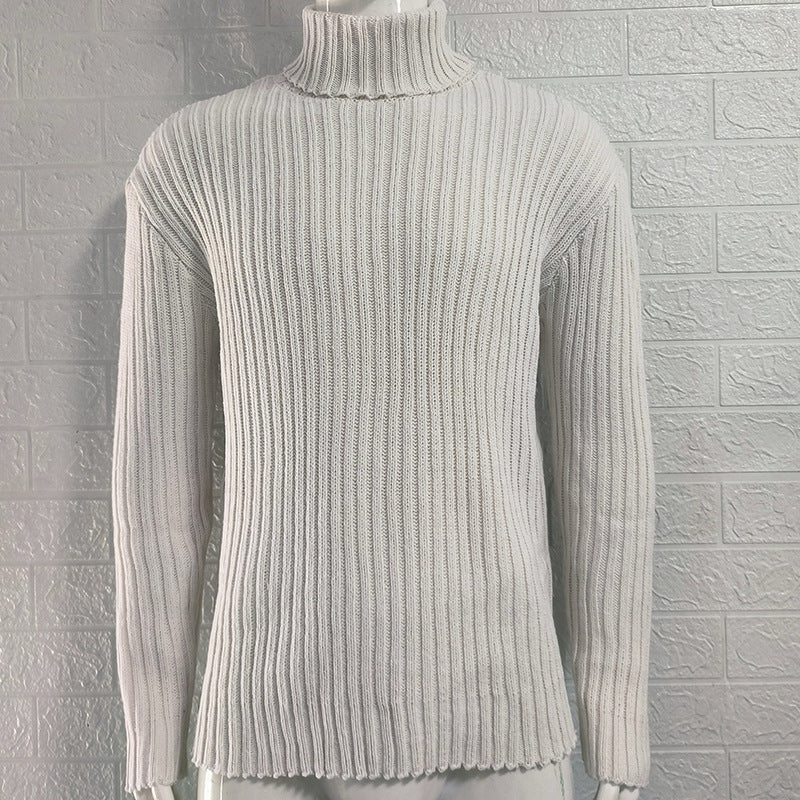 Tortue encolure homme couleur mince tricot haut automne et hiver commerce extérieur sweater mode